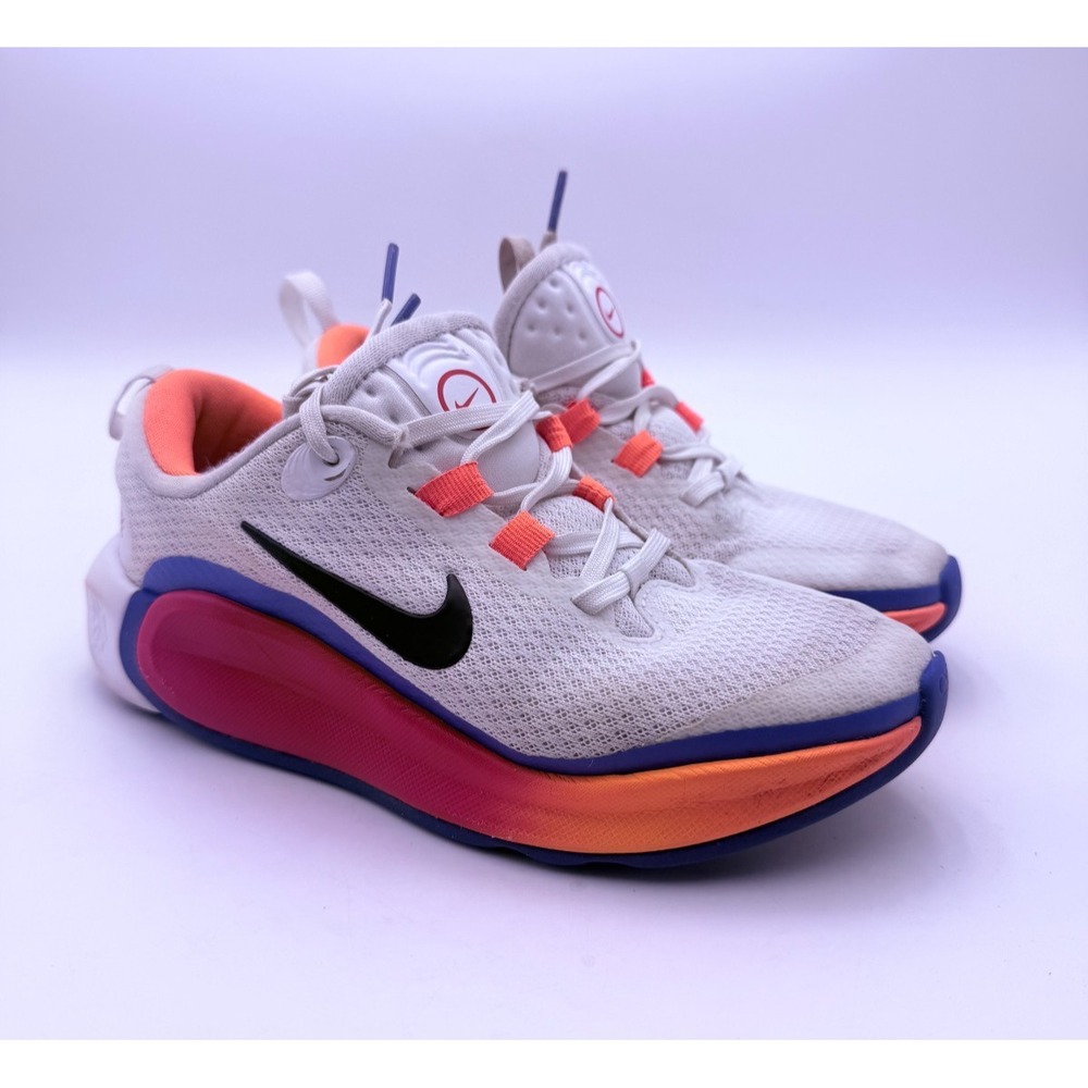 Nike Infinity Flow GS 3.5Y White Orange Blue Running Shoes FD6058-103 Kids